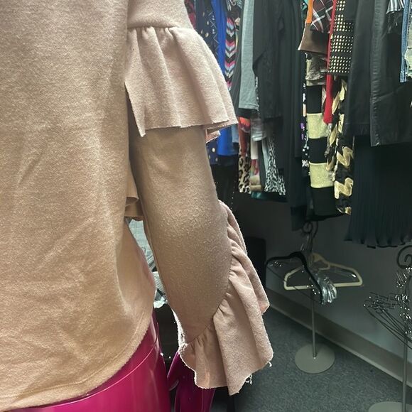 Leith ruffled cowl neck crop sweater - Picture 7 of 9